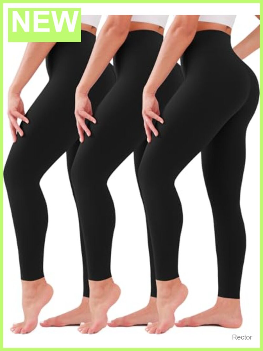 High Waisted Tummy Control Leggings 3 Pack with Pockets Yoga Pants